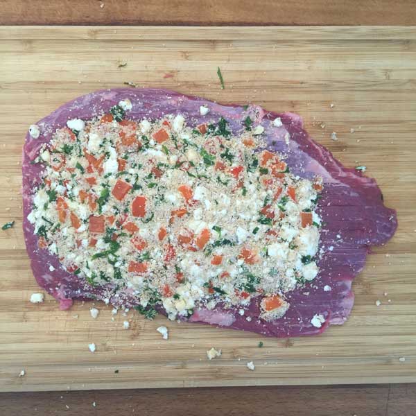 Flank Steak Rolle Flank Steak mit Fülung