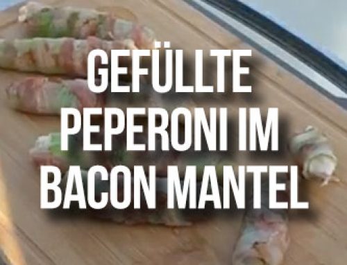 Gefüllte Peperoni mit Frischkäse und Bacon